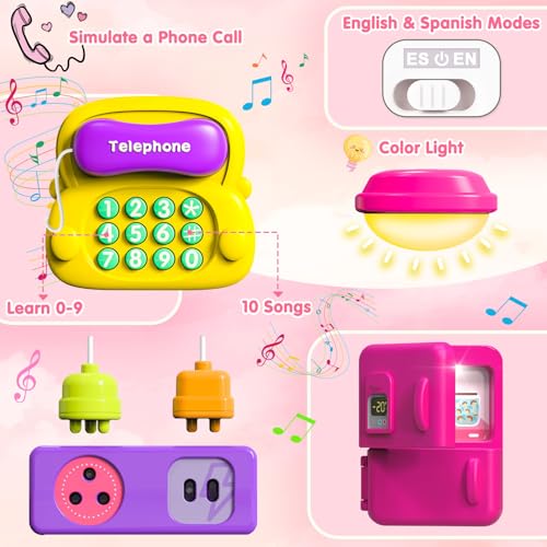 Baby Busy Board for 1-2 Year Old Boy Girl Gift,Musical Toddler Toys for 1+ Year Old,Early Educational Toy for Toddlers 1-3,Birthday Gifts for 1+Year Old Girl, 1 2 Year Old Christmas Toys Gifts - Image 3