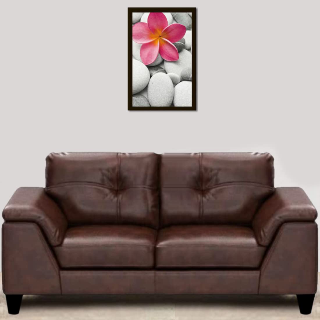 CASASTYLE - Elizalina 2 Seater Leatherette Sofa Set (Brown)