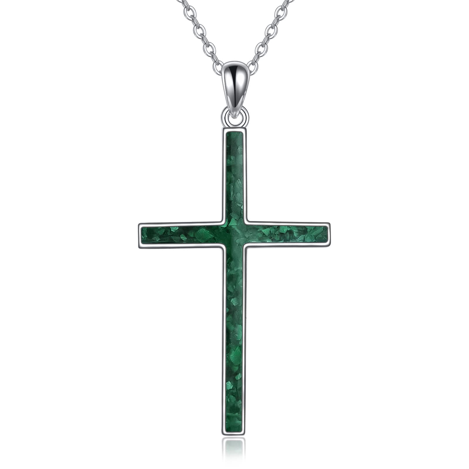 YFNCross Necklace Sterling Silver Cross Pendant Religious Jewelry Gifts for Women Men