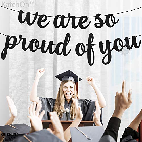 Image of KatchOn, Felt We are So Proud of You Banner - 8 Feet, No DIY | Congratulations Banner 2026, 2026 Graduation Decorations | We are So Proud of You Sign for Air Force Decorations for Party