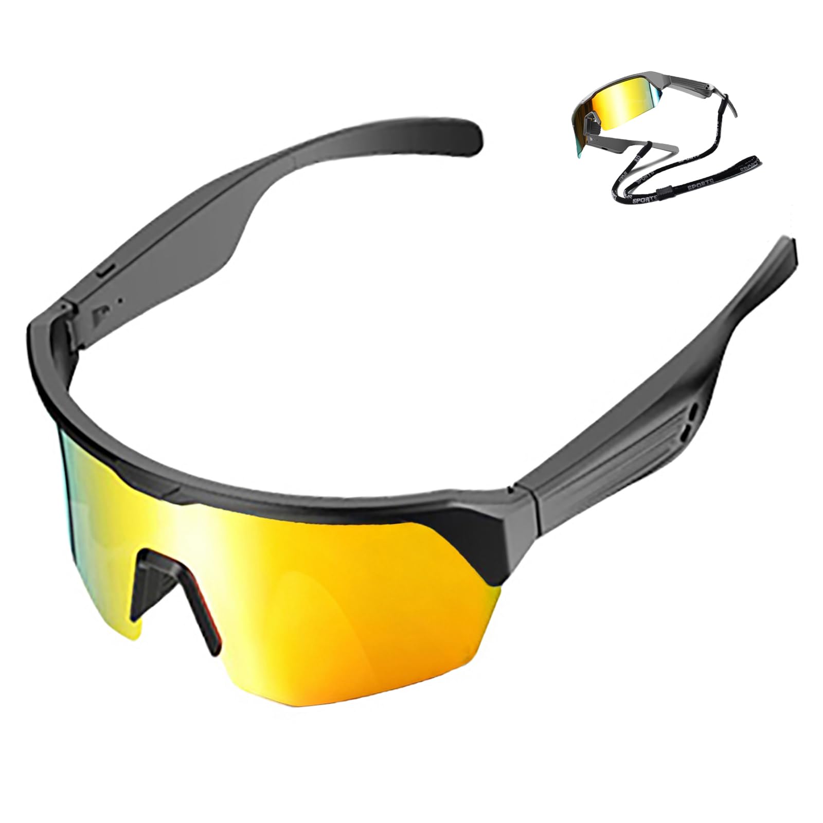 Smart Bluetooth Glasses for Men Women Polarized Sunglasses with Open Ear Bluetooth Speaker Built-in Mic UV Protection Sports