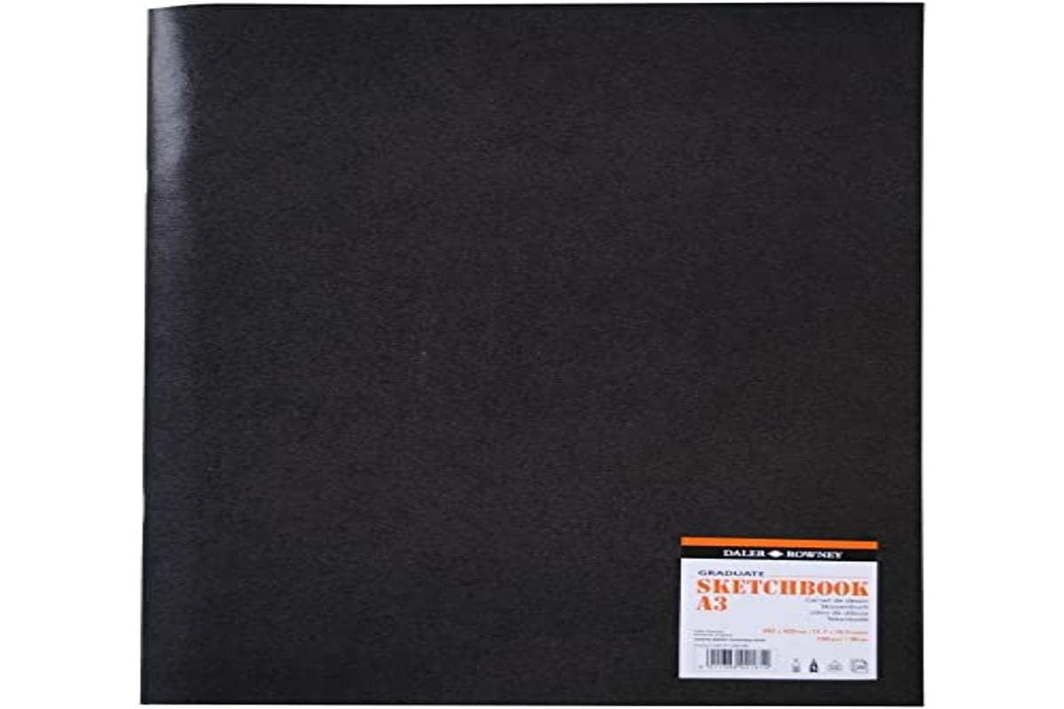 Stapled Notebook ideal for drawing DALER ROWNEY Graduate, Format 29.7 x 42 cm, with 20 Sheets of Fine Grain Paper 140 g/m2