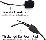 VOVIGGOL 2Pcs Microphone casque Mic, Boom filaire flexible pour amplificateur de voix, 3.5mm Connecteur Jack casque Microphone pour Chant, Parler, Enseignants, Coachs, Présentations, Seniors et plus encore
