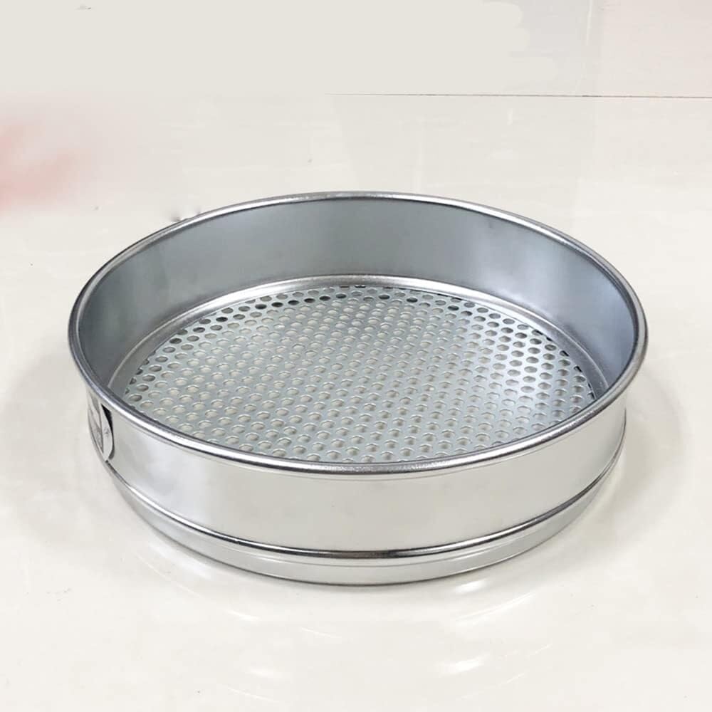 1 Stück Prüfsieb Laborsieb Standardsieb für Boden Edelstahl 200 mm Durchmesser runde Löcher Maschenweite 1 2 3 4 5 6 7 8 9 10 15 20 30 mm(2mm)