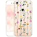 Produktbild OOH!COLOR Handyhülle kompatibel mit iPhone SE 2020, iPhone 7/8 Hülle transparent Silikon Bumper dünn Schutzhülle durchsichtig mit Motiv Blumen-Liane