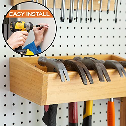 Image of Iron Forge Tools Screwdriver Organizer, Hammer Holder and Pliers Rack - Wall Mount Workshop Hand Tool Organizers and Storage
