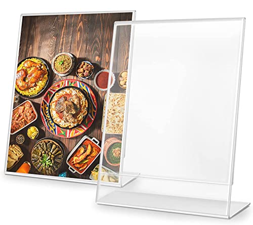 Image of Parikshit Sublimation 2 Pcs Display Stand A4 Size Paper Holder for Exhibition Shop Acrylic Flyer Sign Holder Table Top Photo Frame 12x9 Inch