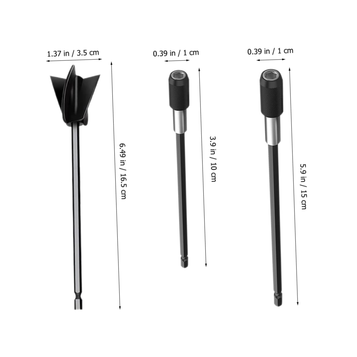 Cabilock Epoxy Mixer Paddle for Drill 5pcs Resin Paint Stirrer Attachment Blender Mixer for Small Projects