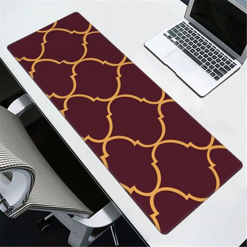 Tapis de souris grand format marron abstrait ethnique antidérapant - 7