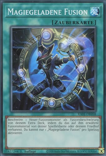 Magiegeladene Fusion (V.1) RA01-DE058 Super Rare Deutsch Boosterfrisch 1. Auflage - 25th Anniversary Rarity Collection - mit ReCollectibles-Versandschutz - für Yu-Gi-Oh!