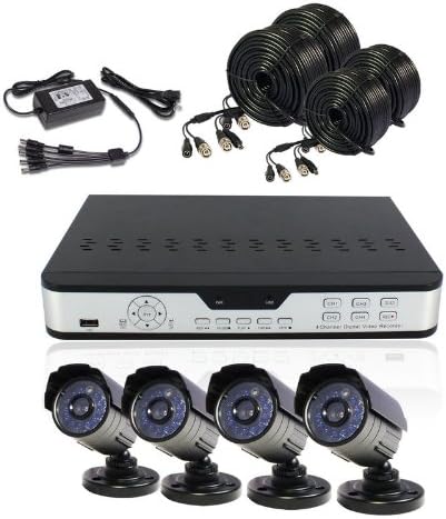 Amazon.com: Zmodo 8 CH Surveillance DVR Weatherproof IR Camera System w ...