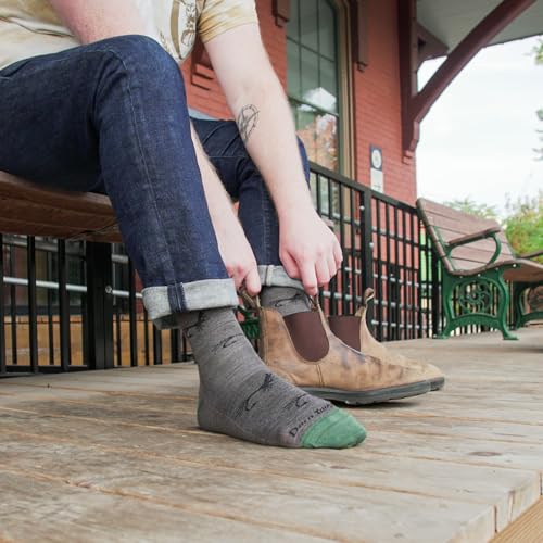 Darn Tough Vermont Mens McFly Crew Light Socks Taupe2