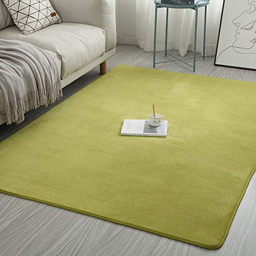Eastbride Man-Made Laine Tapis de Canapé Coussin,Tapis de Sol de Chambre Simples et Modernes, Tapis de Salon antidérapant-Vert_120 * 160cm,Fluffy Soft Longhair Décoratif Coussin Cover