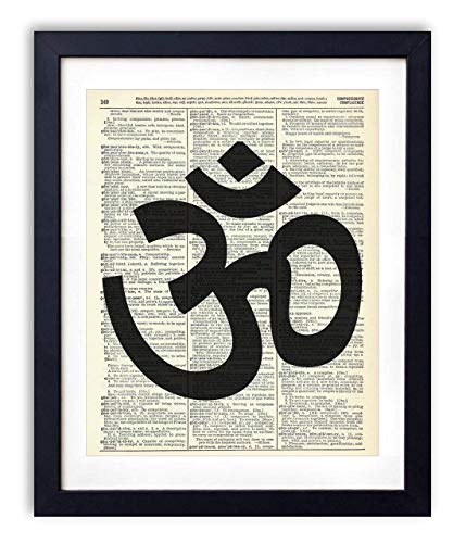 Om Symbol Upcycled Vintage Dictionary Art Print 8x10