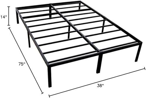 Miniatura 7 de Omne Sleep Marco de plataforma negro de acero Queen resistente