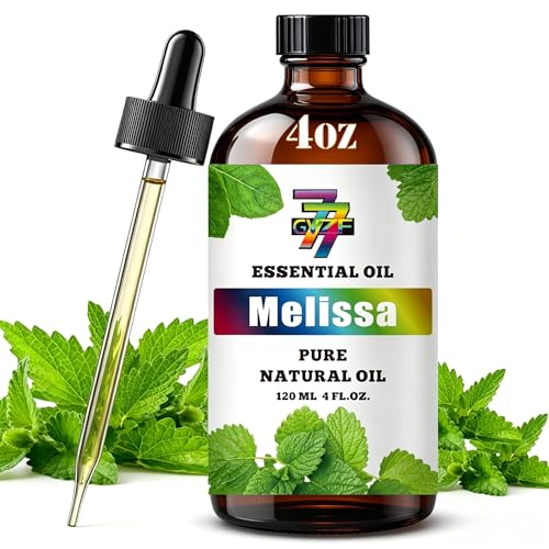 Melissa Essential Oil Melissa Oils for Diffuser Humidifier DIY Candles Soap Home Office Yoga Massage Gift Essential Oil GV77ZF Melissa Fragrance Oil - 4 fl oz (120 ml)