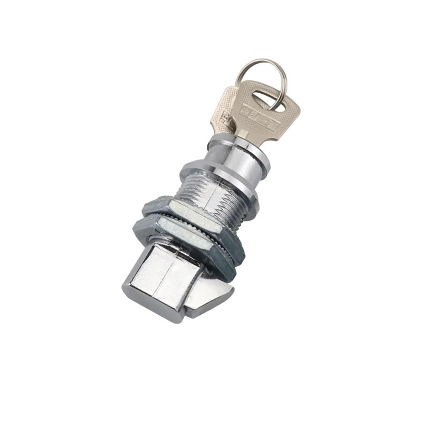 Zinc Alloy Press-Type Cylinder Lock for Electrical Cabinets and Button Cabinets - Secure Your Doors with Ease(Glossy-wiht Lock)