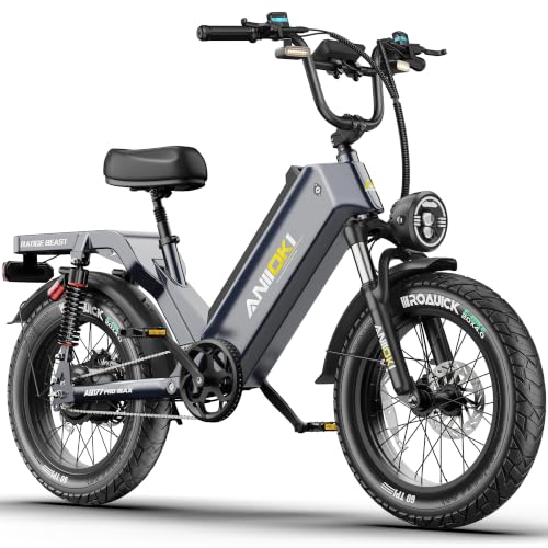 ANIIOKI eBikes for Adults, 200+ Miles Long Range Electric Bike, 28 MPH High Speed Commuting Ebikes, 48V 60AH Electric Bicycles