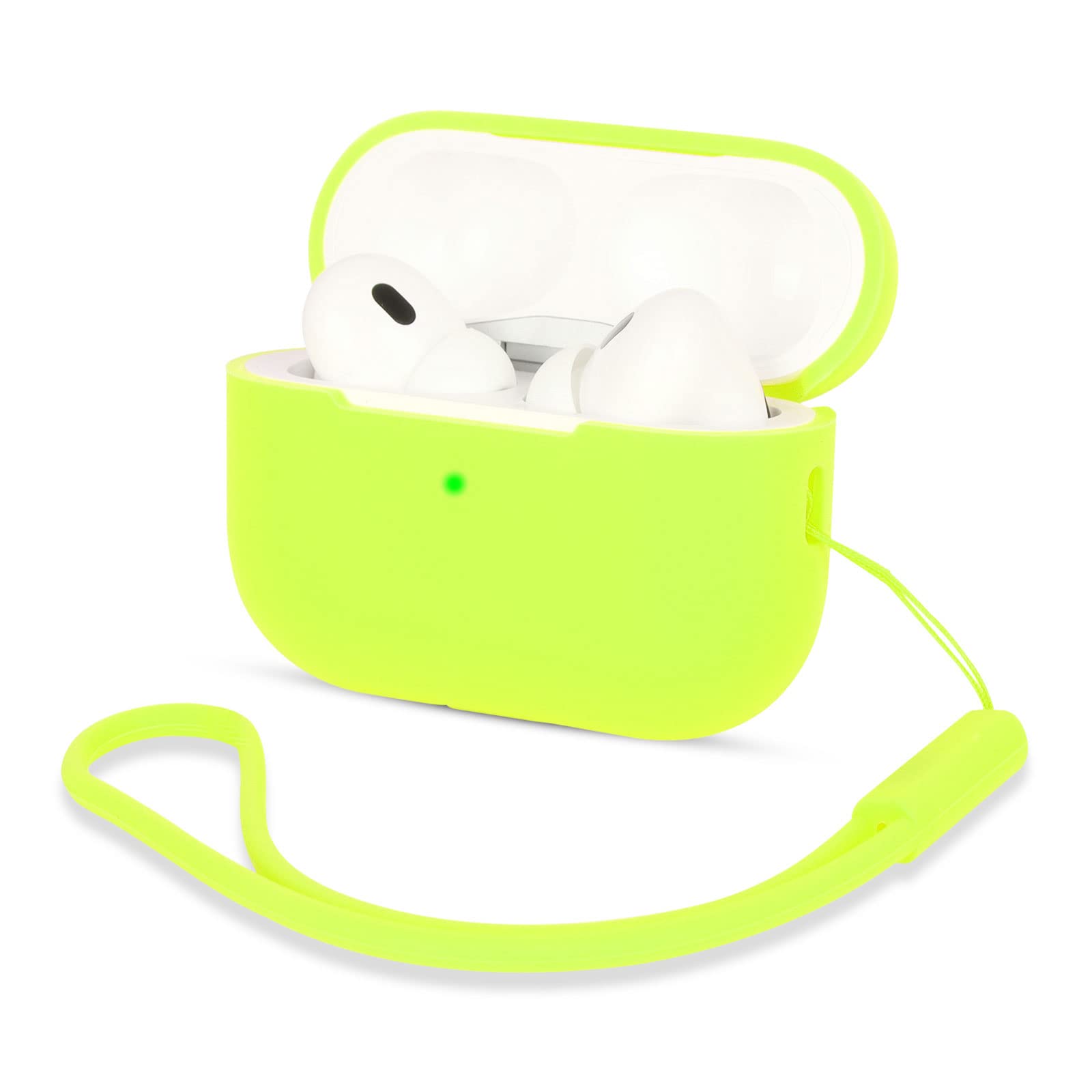 AOTUAO Funda para Airpods Pro 2 Case Cover, Fundas Protectora de Silicona Compatible con AirPods Pro 2 2022 con Silicona Lanyard, Funda Portátil a Prueba de Golpes, LED Frontal Visible, Negro — view 21