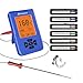 Produktbild Grillthermometer, Bluetooth Fleischthermometer, Digitales Wireless Grill Thermometer mit 6 Sonden, LCD Display und Magnetic Design, Bratenthermometer Unterstützt IOS, Android für Küche, Grill, Backen