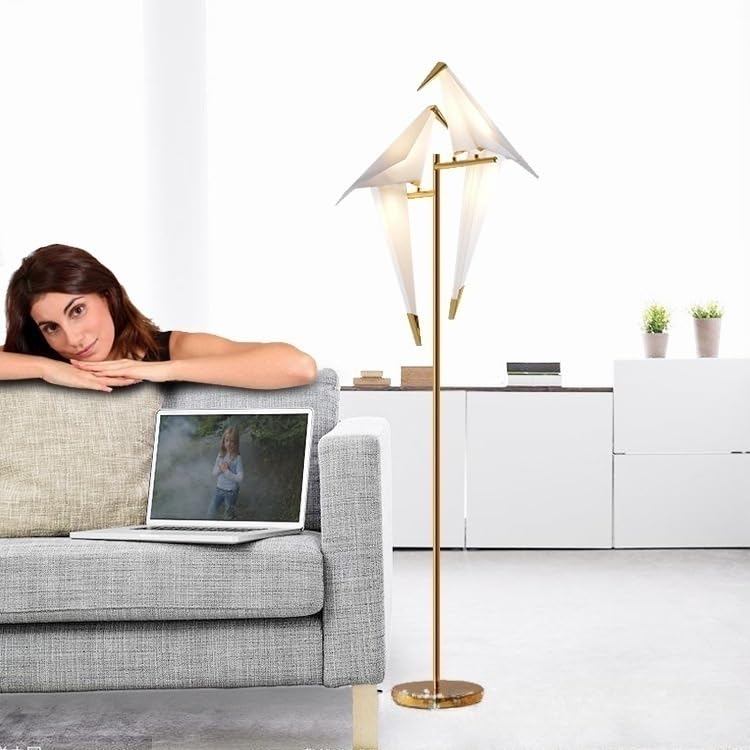 Lámpara de pie LED de pájaros: iluminación cómoda con interruptor para el hogar 6