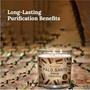 Magnificent 101 Long Lasting Palo Santo Scented Aromatherapy Candle | 14 Oz - 56 Hour Burn | All Natural Soy Wax Smudge Candle for House Energy Cleansing, Purification & Manifestation Magnificent 101 Long Lasting Palo Santo Scented Aromatherapy Candle 14 Oz 56 Hour Burn All Natural Soy Wax Smudge Candle for House Energy Cleansing Purification Manifestation