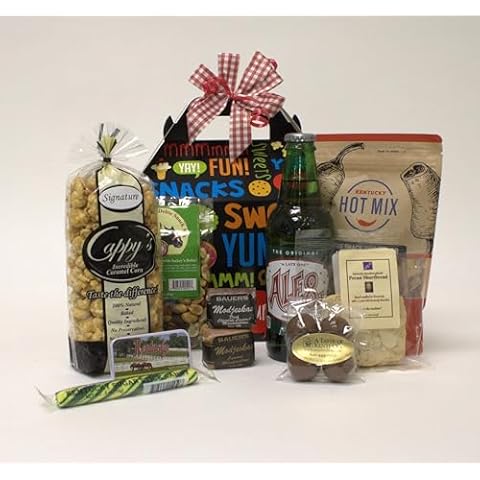 Snack Attack: Kentucky Hot Mix, Sugar Stick Candy, Caramel Popcorn, Modjeskas 2pcs, Bourbon Glazed Shortbread 2pcs, Malted Milk Balls 4pcs, Ginger Soda, Jockey Delight Snack Mix & Amuse Mints Cover