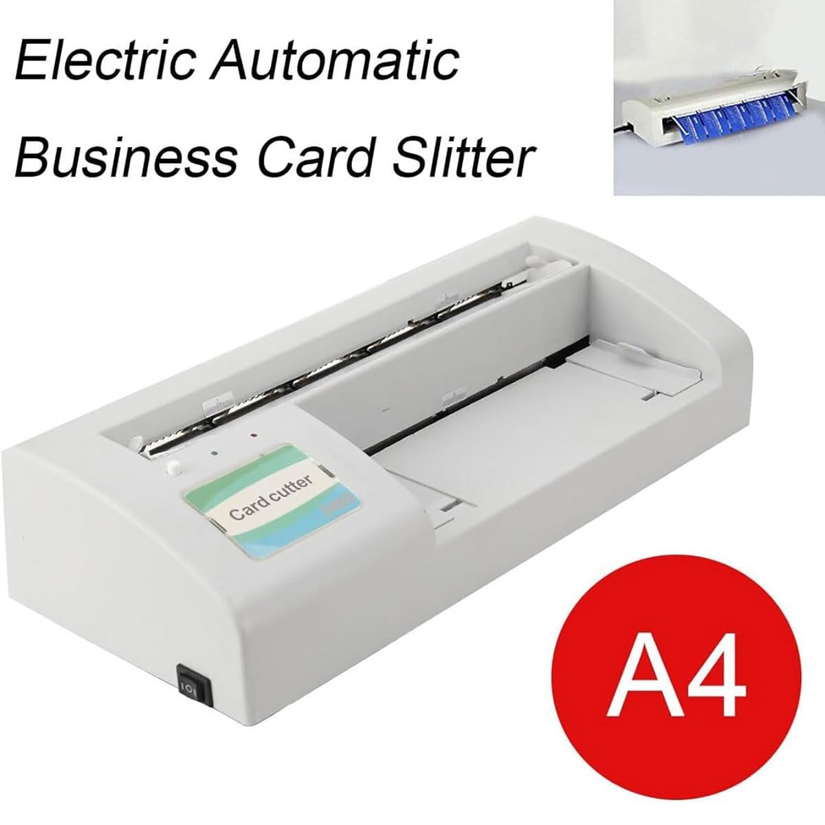 Tagliatrice automatica per biglietti da visita, taglierina elettrica per biglietti d'invito e abbonamenti, 100 pezzi/2-3 min, adatta a 285-297 x 195-210 mm