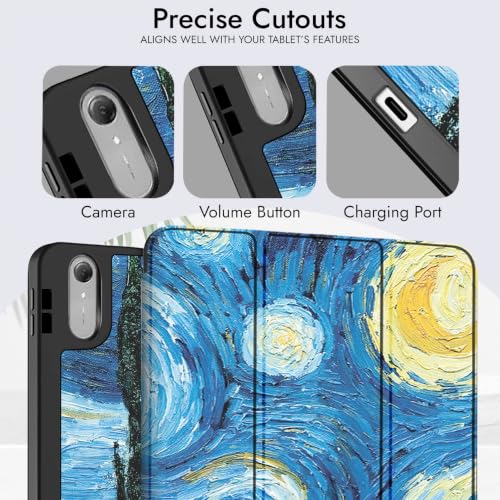 Image of Robustrion Case for Lenovo Idea Tab Pro 2nd Gen 13 inch Cover Case with [Pencil Holder] [Soft Flexible Case] for Lenovo Idea Tab Pro Gen 2 Cover Case 13 inch [Auto Sleep Wake Support] - Night