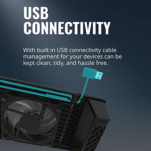 Image of Cooler Master NotePal Connect Stand Network Devices Cooling Solution, Metal Mesh, SickleFlow 120 Reverse Edition Fan, and USB Connectivity
