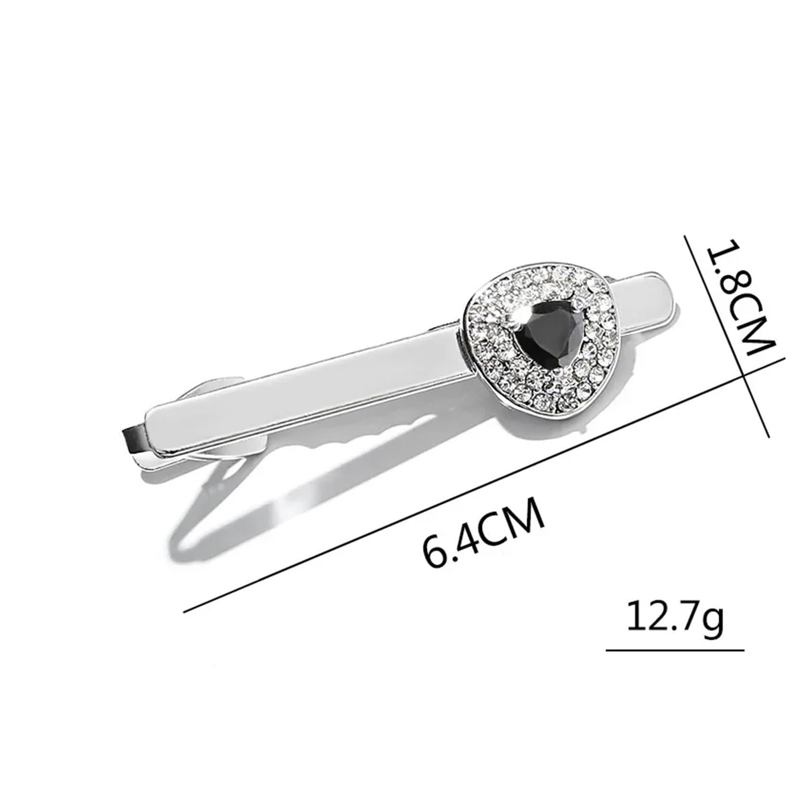 Krawattenklammer aus Stahl, kreatives Mikro-Intarsien-Zirkon-Dreieck, französisches Hochzeitsbankett, Business-Party-Geschenk