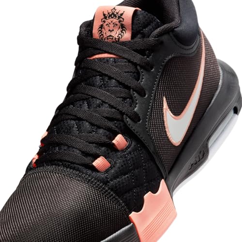 Image of Nike Lebron Witness VIII Basketball Shoes (HQ2139-001, Black /Apricot Agate /White) Size 5.5