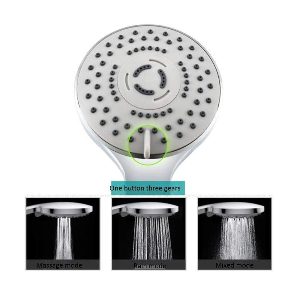 Doccia Portatile, Rubinetto di Doccia Spa Rotonda Set da 3 Pezzi Set da Doccia in Rame scaldabagno