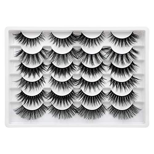 Pleell 6 Styles False Eyelashes Fluffy Long Lashes 3D Dramatic Soft Volume Fake Eye Lashes 12 Pack