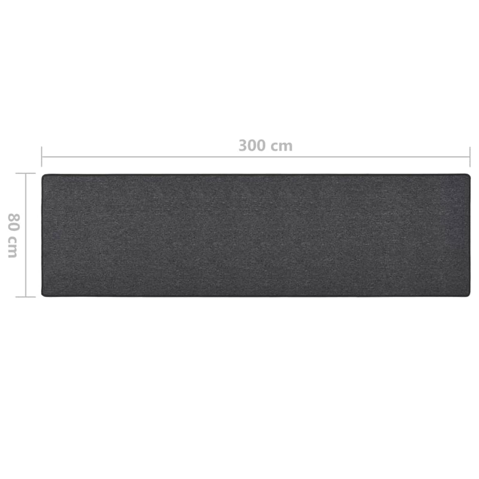 Tapis de Couloir Anthracite 80x300 cm,Tapis de Couloir,Tapis de Passage Couloir,Tapis de Décoration
