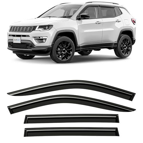 Deflectores Jeep Compass ventanillas sin ruido con adhesivo CLIM ART 4ud