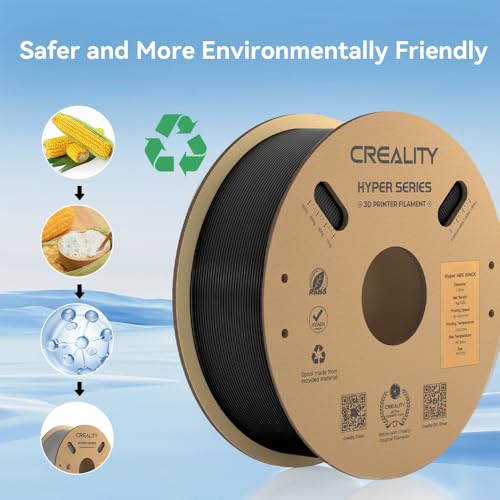 Image of Official Creality Hyper ABS Filament 1.75mm, 3D Printer Filament ABS for High Temperature Resistance, 1kg(2.2lb) /Spool, Dimensional Accuracy ± 0.05 mm, Fits for Most 3D Printers