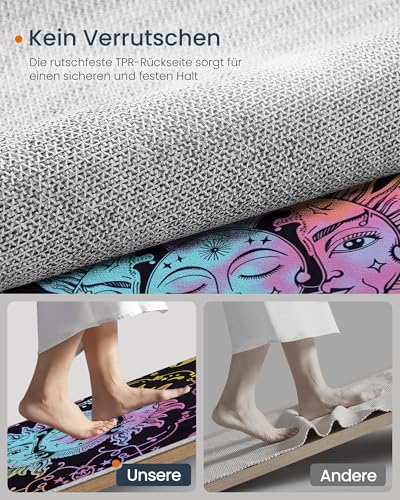 Tapis soleil et lune lavable anti-glisse pour sécuriser la salle à manger