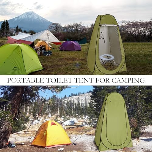 Image of Leosportz Pop Up Tent for Camping - Dress Changing Tents Portable for Men and Women | Camping Bathroom Toilet Pop Up Tent with Full Privecy (Green)