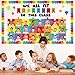 gisgfim Building Blocks Bulletin Board We All Fit Together in This Class Classroom Decoration Toy Bricks Cutouts Back to School Bulletin Board for Classroom Chalkboard Door Nursery Wall Decoration