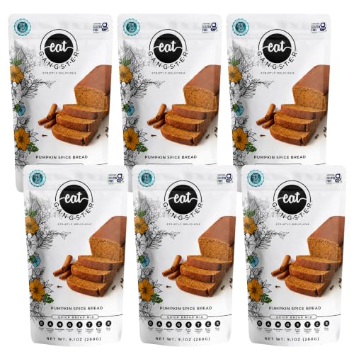 eat G.A.N.G.S.T.E.R. Allergy-Friendly Pumpkin Bread Mix, 6 Pack