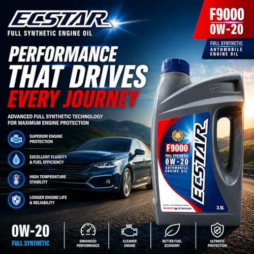 Image of ECSTAR Full Synthetic 0W-20 Engine oil (3.5Ltr) | For Petrol /CNG, Hybrid Cars | Premium and High Performance Engine Oil