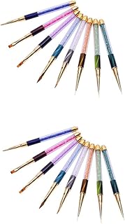Beavorty 16 Pçs Pincel De Desenho De Unhas Caneta De Desenho De Unhas Pincéis De Arte De Unhas Pincel De Forro De Gel UV Caneta De Unhas Strass Alça Caneta De Unhas Gradiente Caneta De