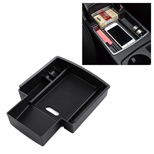 bparts Auto guantera reposabrazos Caja Organizador Medio Consola Net Auto accesorios para A4 A5 B8 Cajas