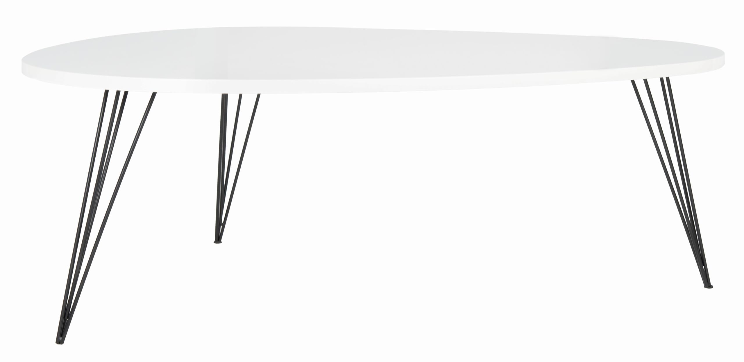 Home Collection Wynton Mid-Century Modern White and Black Coffee Table