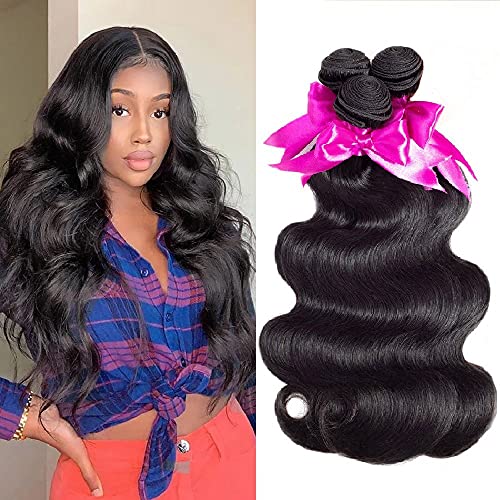 Brazilian Body Wave Bundles 10A Human Hair Bundles Body Wave Brazilian Hair Bundles 100% Unprocessed Virgin Weave Hair Human Bundles (18"20"22")