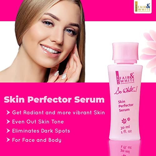 Fair And White So White Skin Perfector Serum 30Ml - For Face, Elbows Knees, Feet - With Kojic Acid And Castor Oil #TOP1
