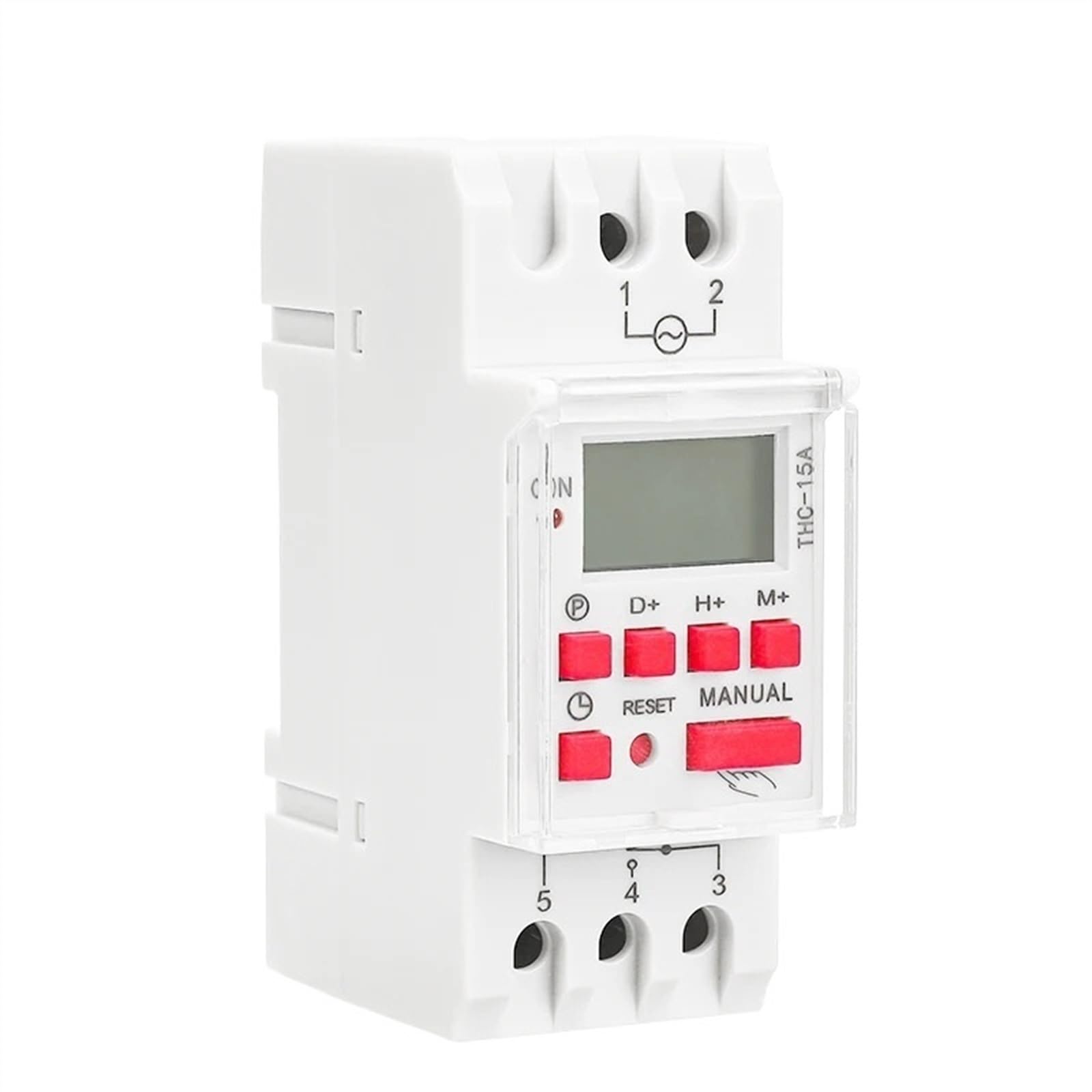 Temporizador semanal programable con batería, temporizador de cuenta regresiva de 7 días, 15 A, 20 A, 30 A, 12 V, 24 V, 110 V, 220 V, 240 V (THC-30A-DC24V)