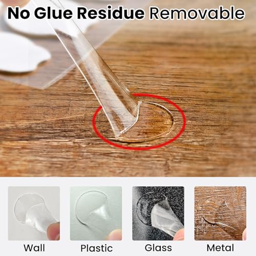 Image of Double Sided Sticky Tape Dots,Clear Strong Adhesive Tack for Walls, Balloon