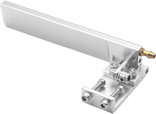 Vgoohobby Timón de barco RC de aleación de aluminio con captación de agua, dirección de absorción de succión compatible con control remoto de